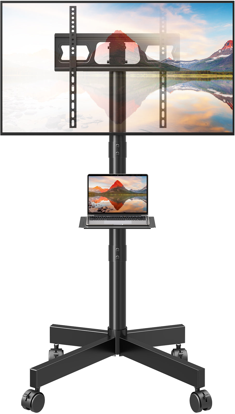 Mobile TV Cart Monitor Floor Stand for 14''-55'' TVs MUT1117