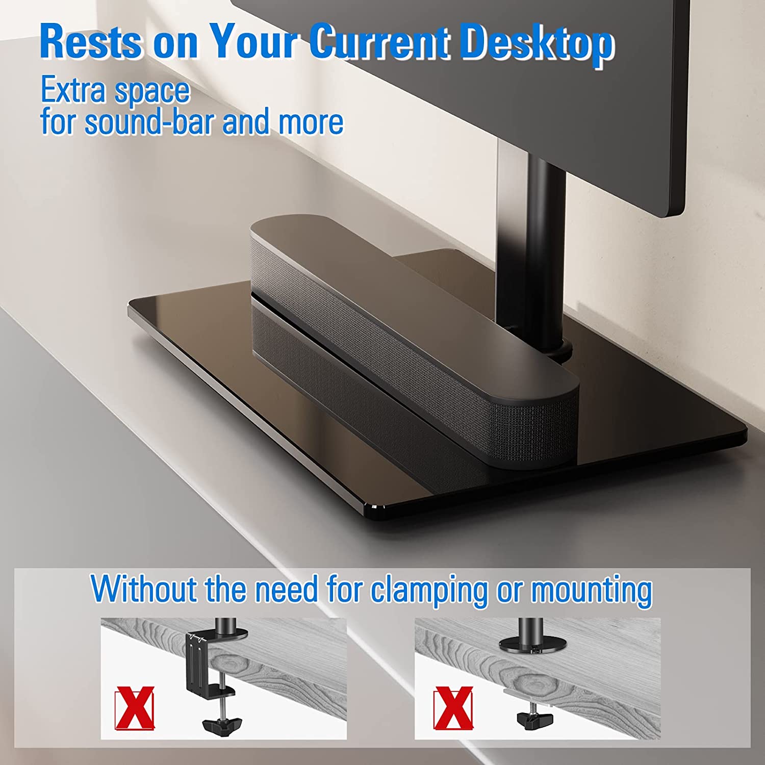 Vertical Dual Monitor Stand for Max 35'' Monitors MUA1006