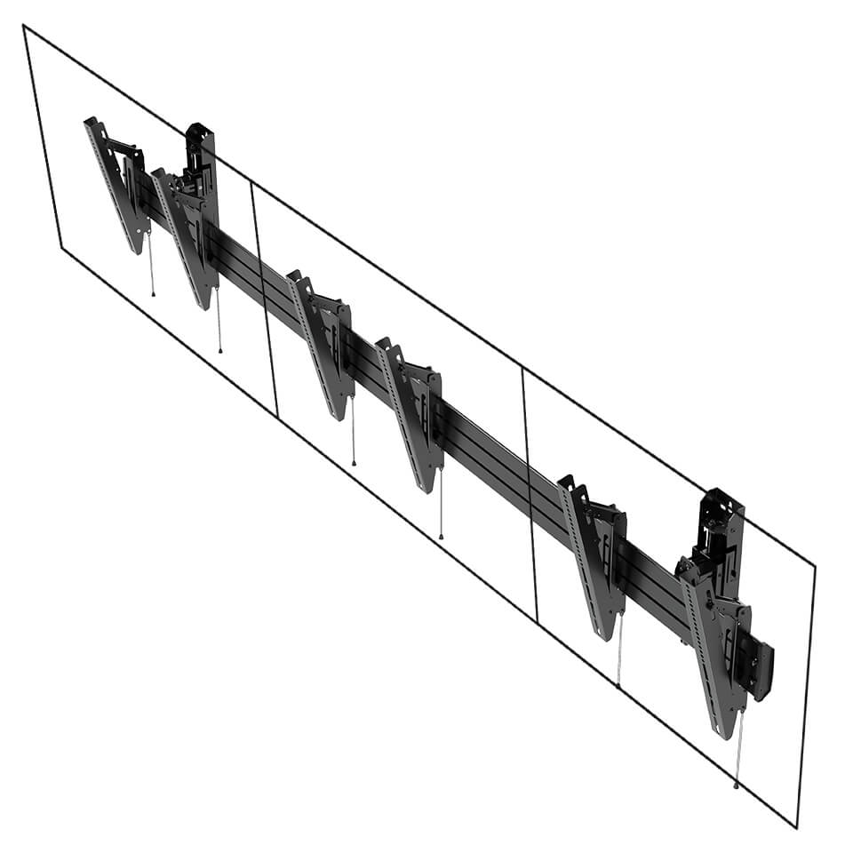 Triple Screen LCD Menu Board Wall Mount For most 32"~55" TVs Multi Screens MUT2301