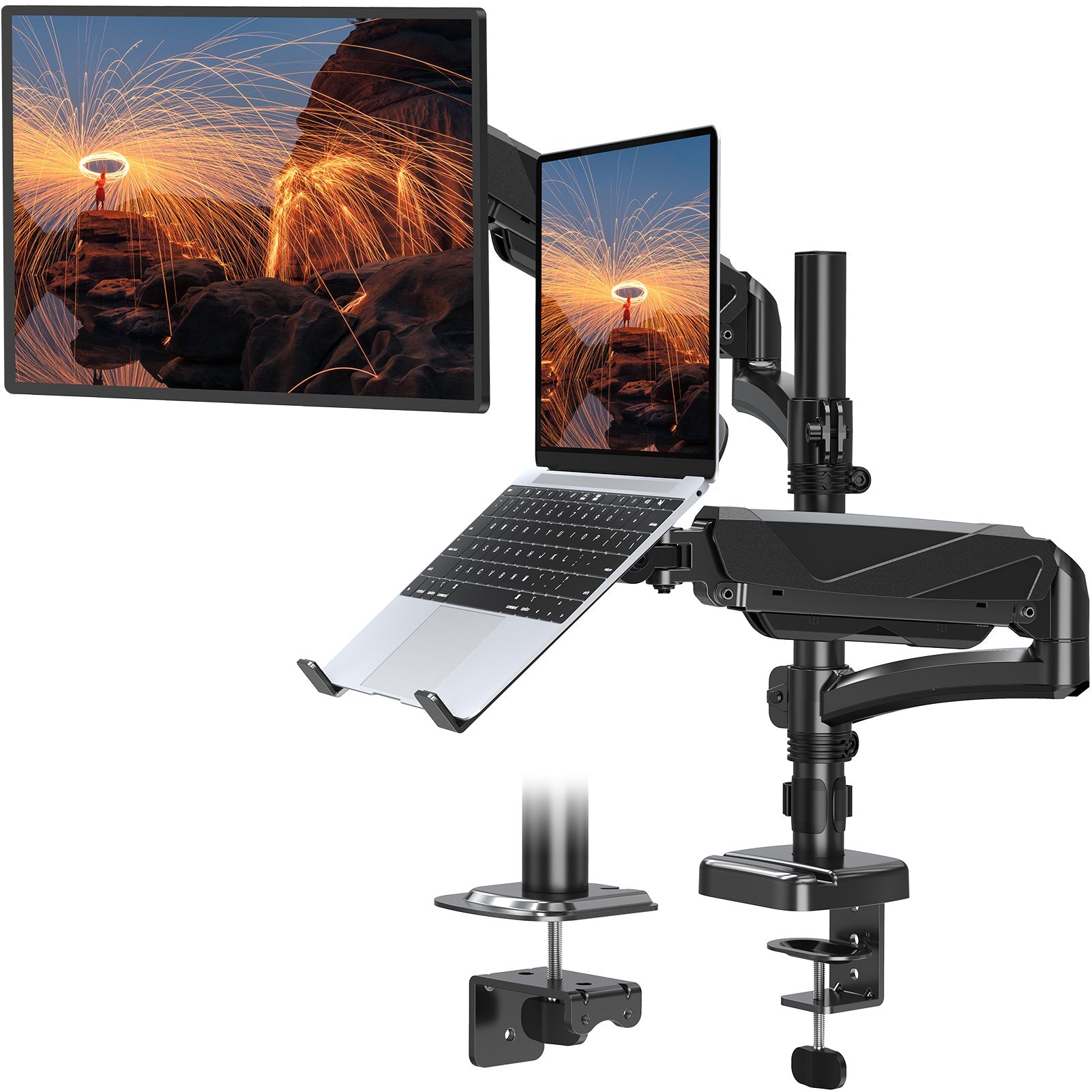 Laptop and Monitor Stand for 13''-17'' Laptop and Max 32'' Monitors MUA4010