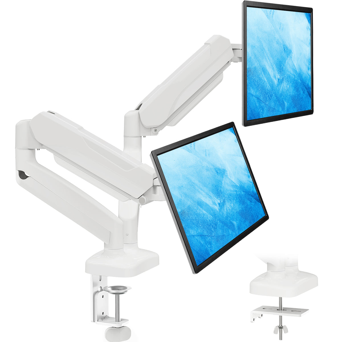 Dual Monitor Desk Mount for Max 32'' Monitors MUA0005-W