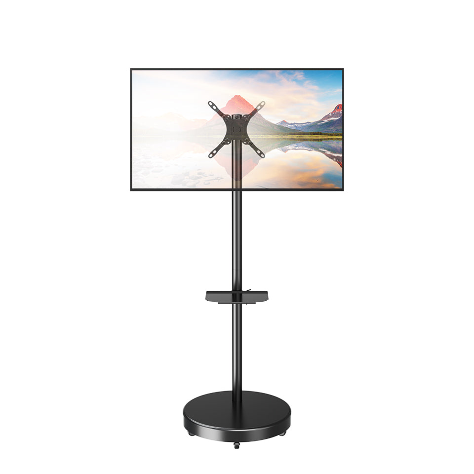 Mobile Monitor TV Base Stand Height Adjustable TV Trolley Cart for 17"-43" TVs MUT1101-A
