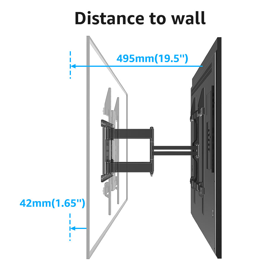 TV Mount Wall Mount Full Motion for 55-90 Inch MUT0096