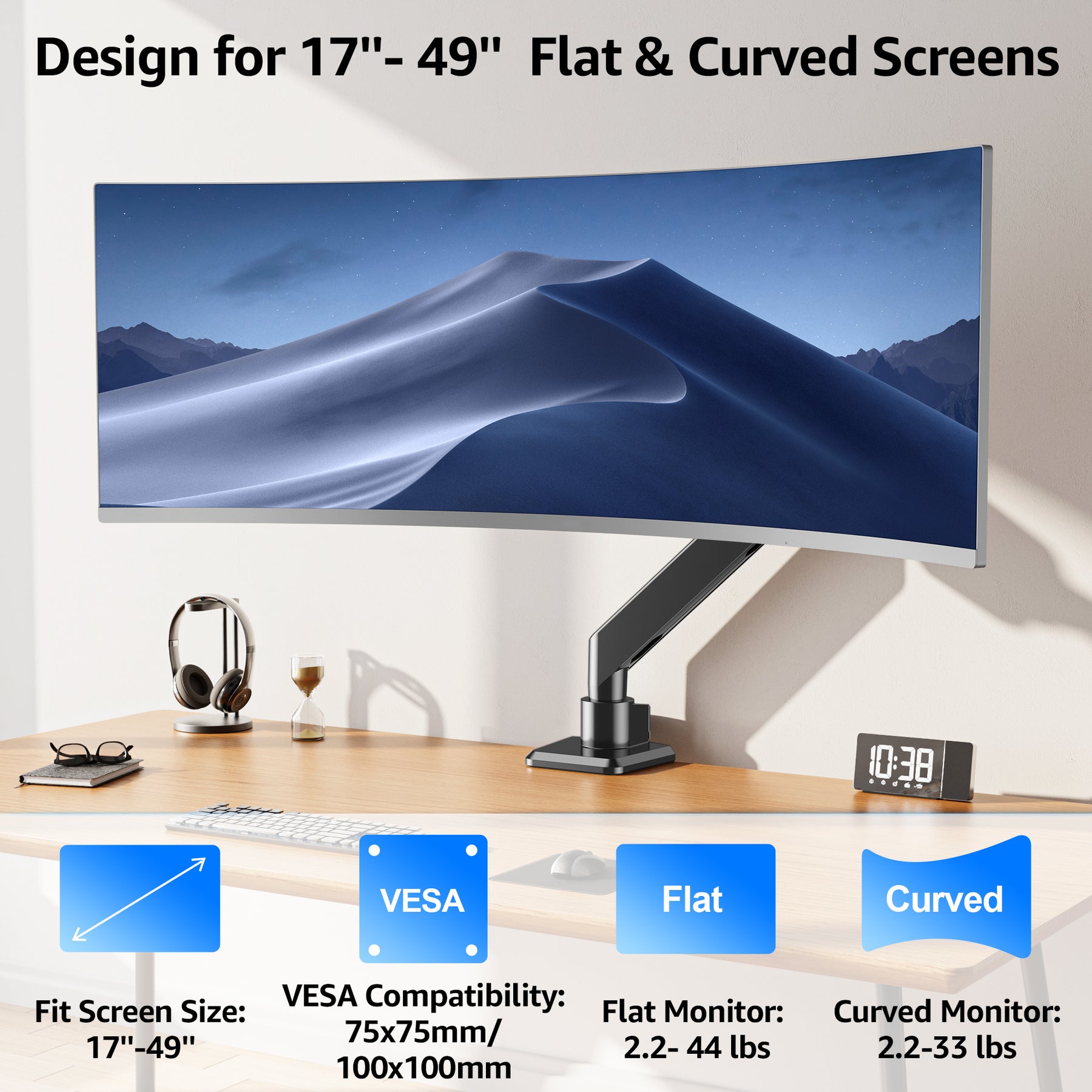Monitor Arm Heavy Duty for 17''-49'' MUA3227