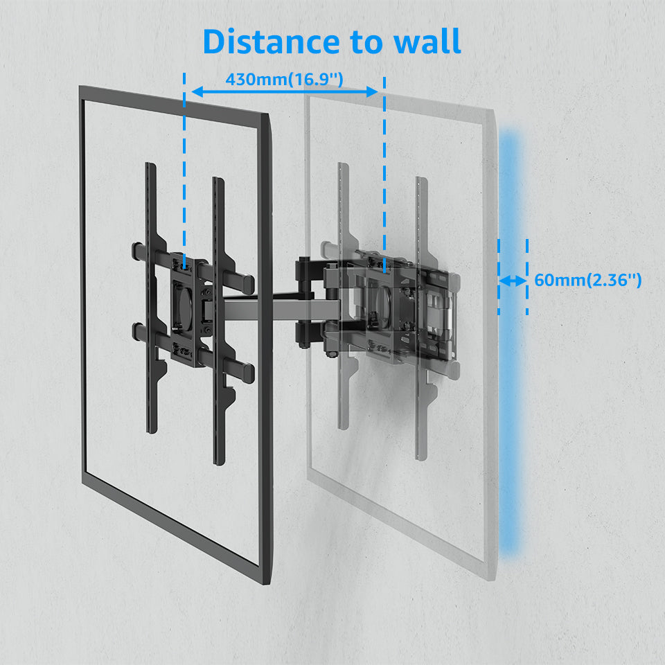Full Motion TV Wall Mount for 37''-75'' TVs E600