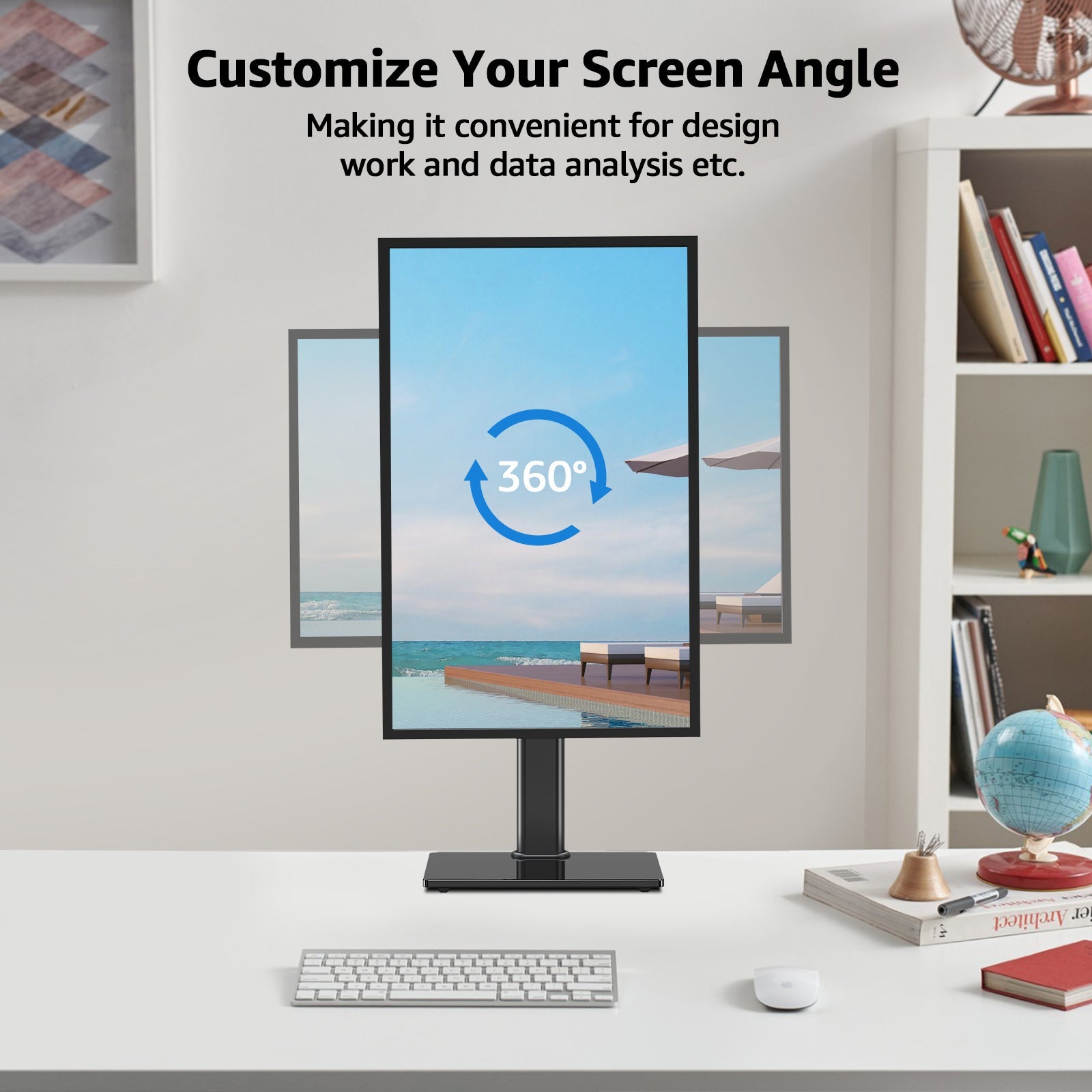 Vertical Dual Monitor Stand for 13"-42'' Monitors MUA1005