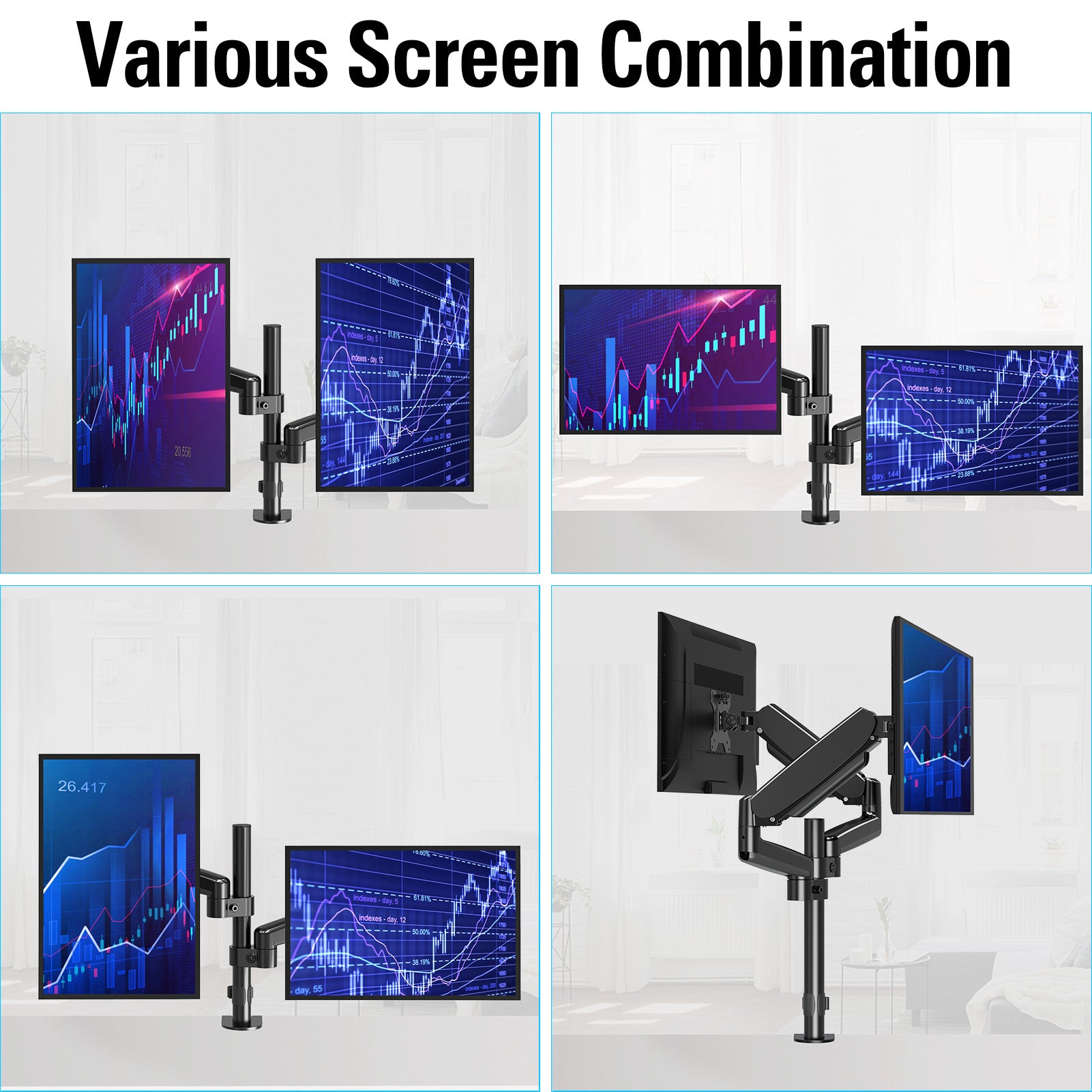 Dual Monitor Desk Mount for 17''-32'' Monitors MUA0026