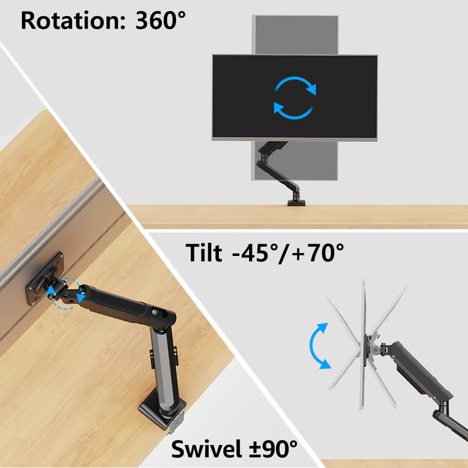 Freelift Pro Single Monitor Desk Mount for 13''-34'' Monitors MUA8011B