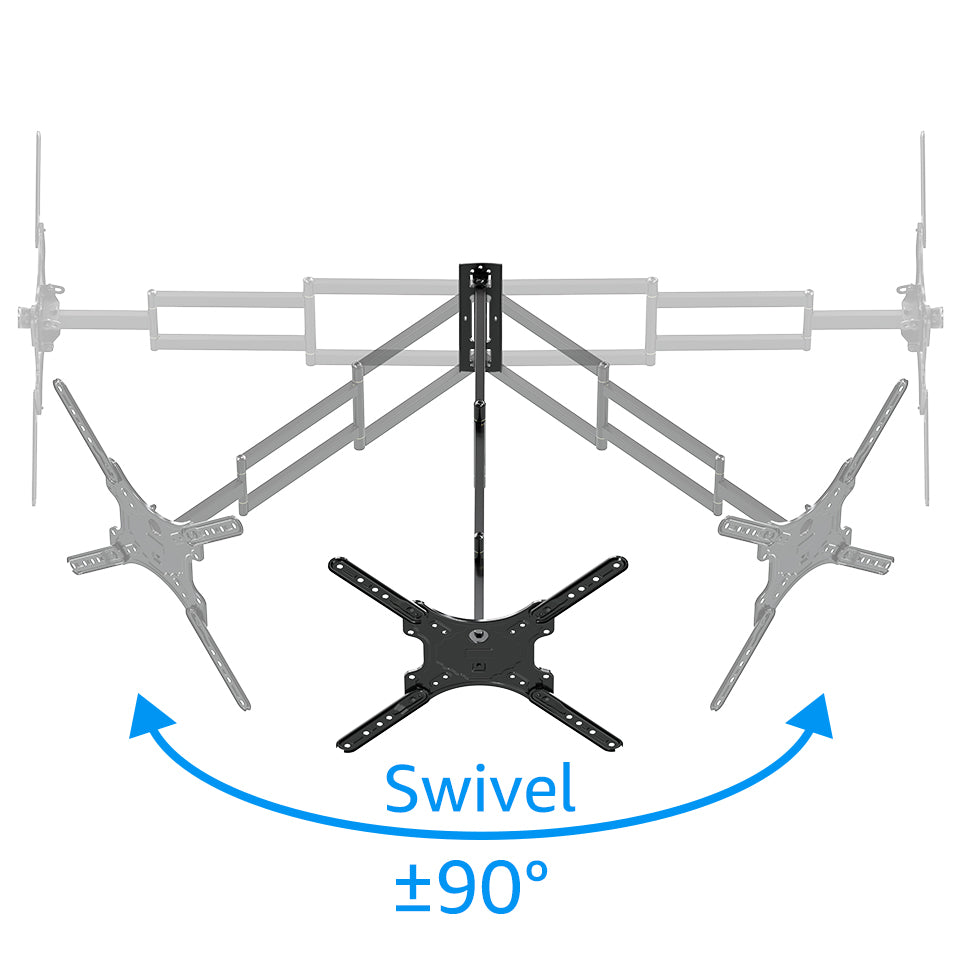 Full Motion Tv Mount Wall Bracket Long Arm for 20-55 Inch V490