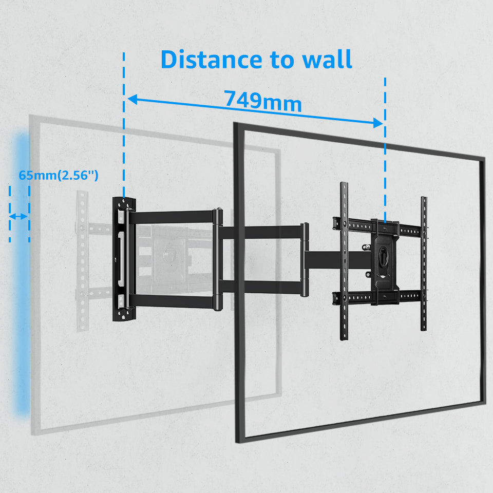 Full Motion TV Mount Wall Bracket for 42-75 Inch V670