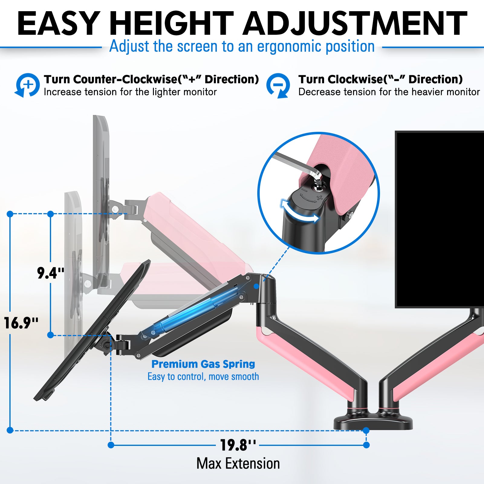 Dual Monitor Desk Mount for 17''-32'' Monitors MUA6002