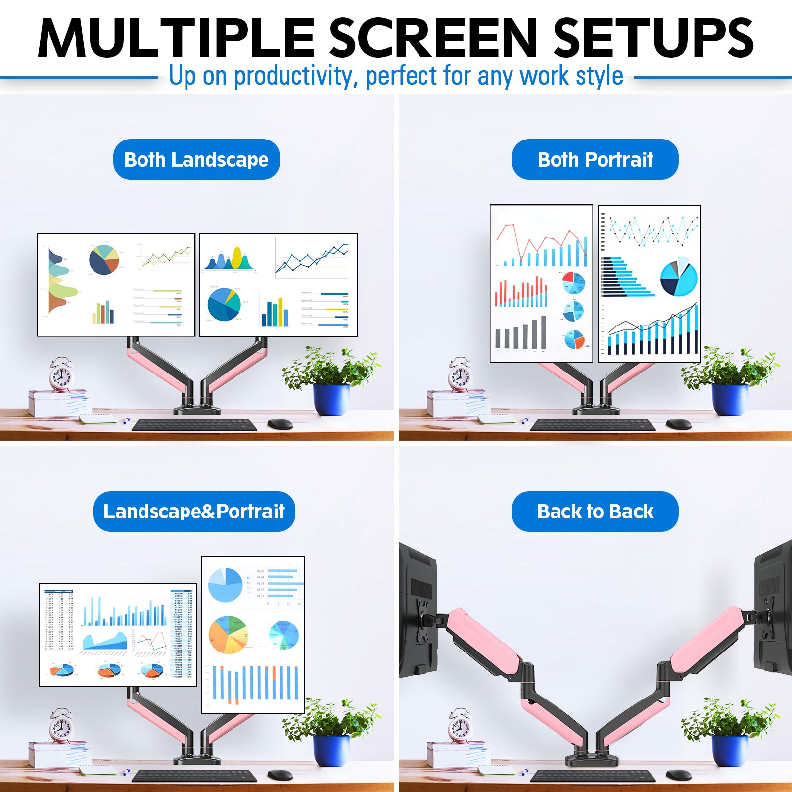 Dual Monitor Desk Mount for 17''-32'' Monitors MUA6002
