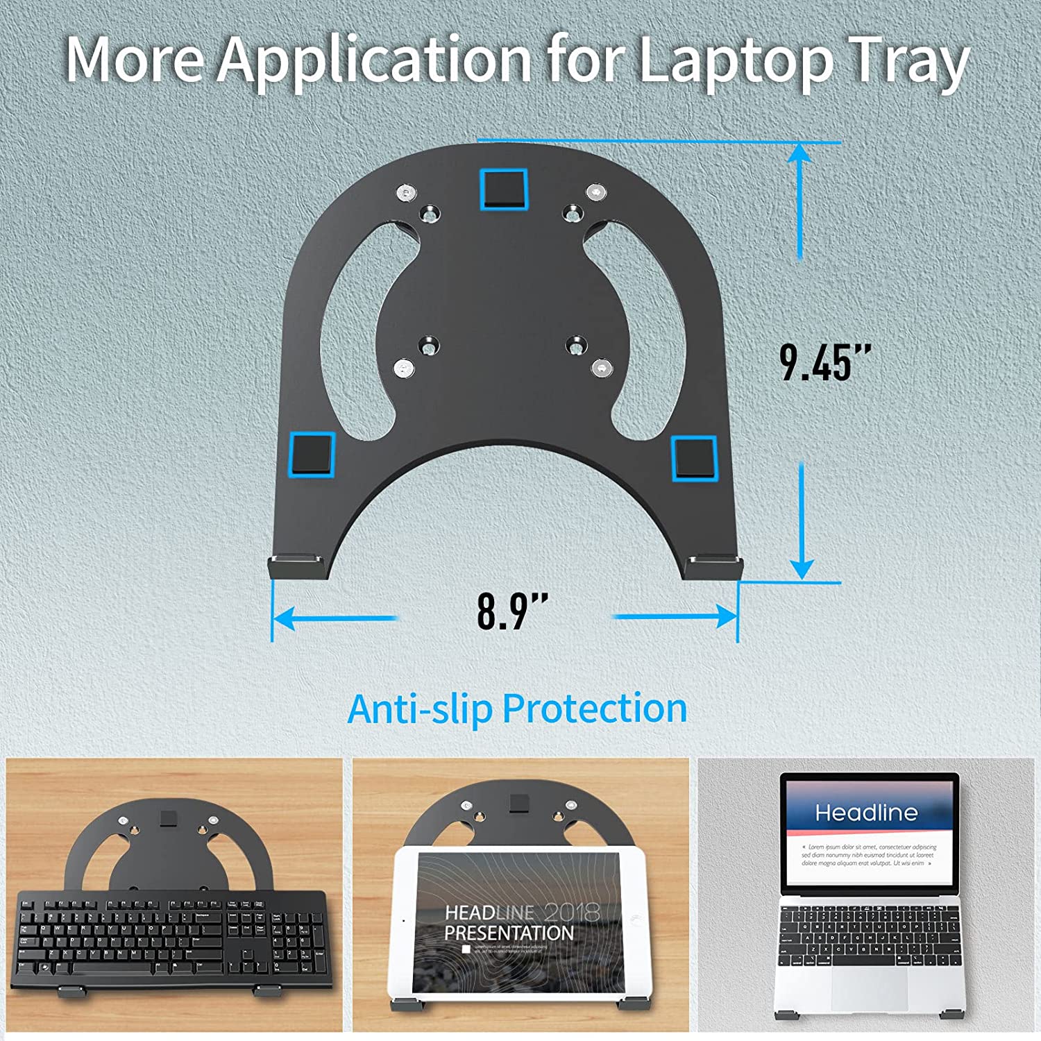 Dual Monitor and Laptop Stand for 13''-32'' Monitors and 10''-17'' Laptop MUA4005
