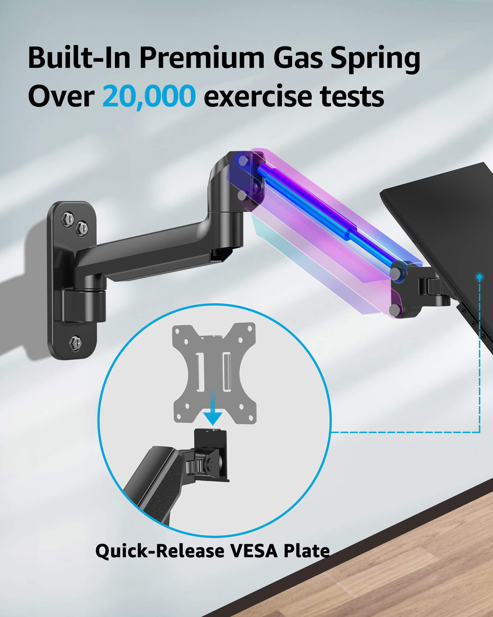 Single Monitor Wall Mount for Max 32'' Monitors MUA2003
