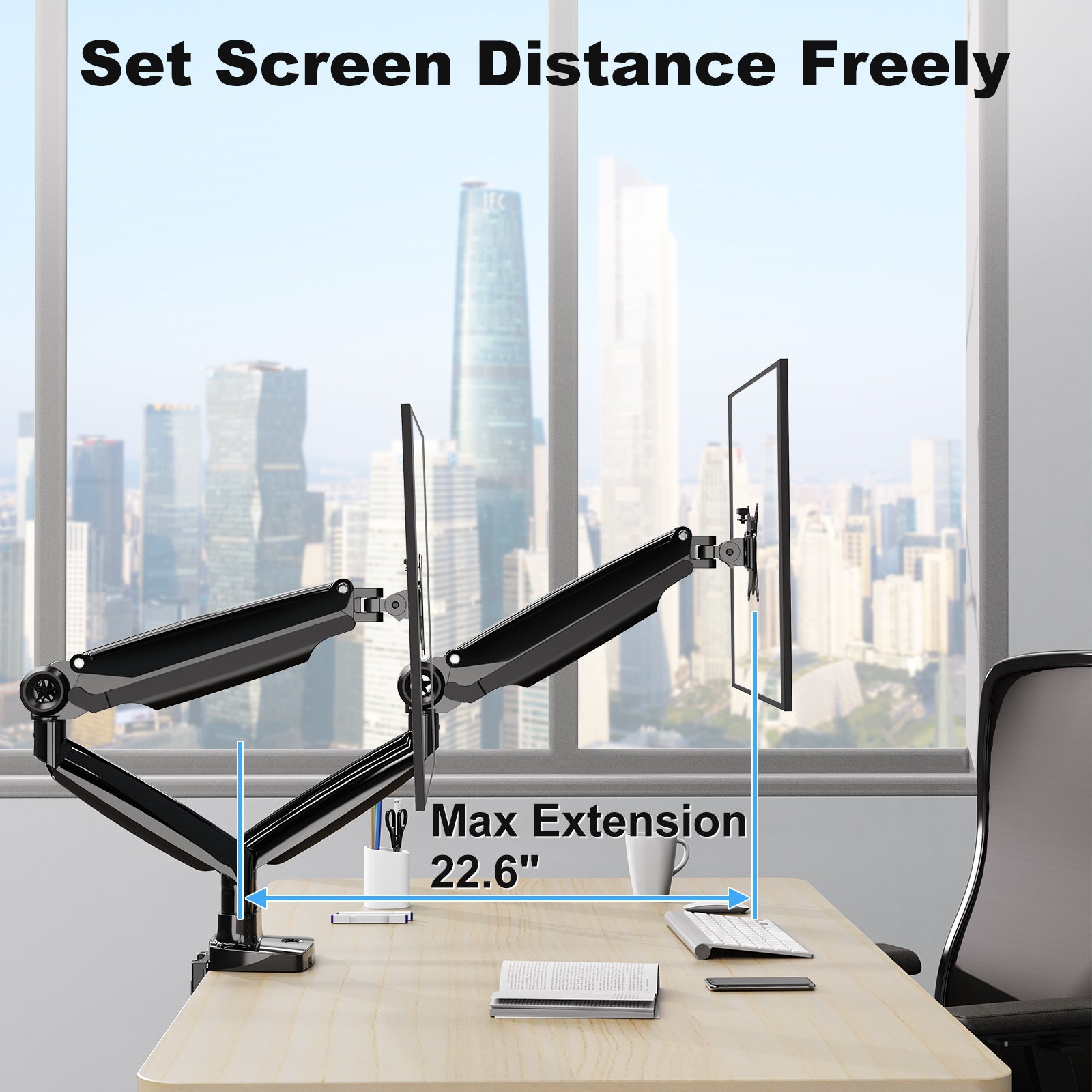 Ultrawide Dual Monitor Desk Mount for Max 35'' Monitors MUM-7002