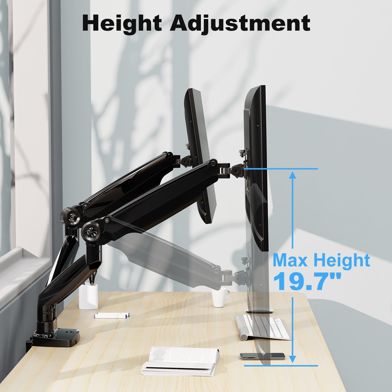 Ultrawide Dual Monitor Desk Mount for Max 35'' Monitors MUM-7002