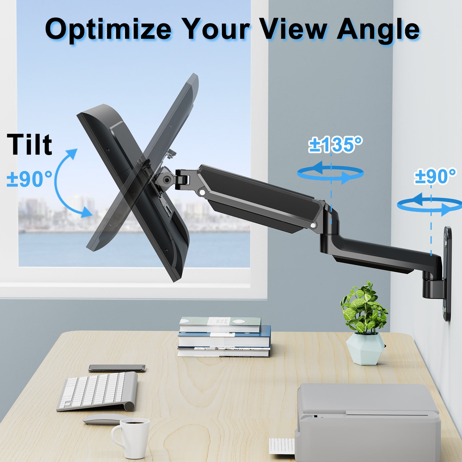 Single Monitor Wall Mount for 17"-32'' Monitors MUA2011B