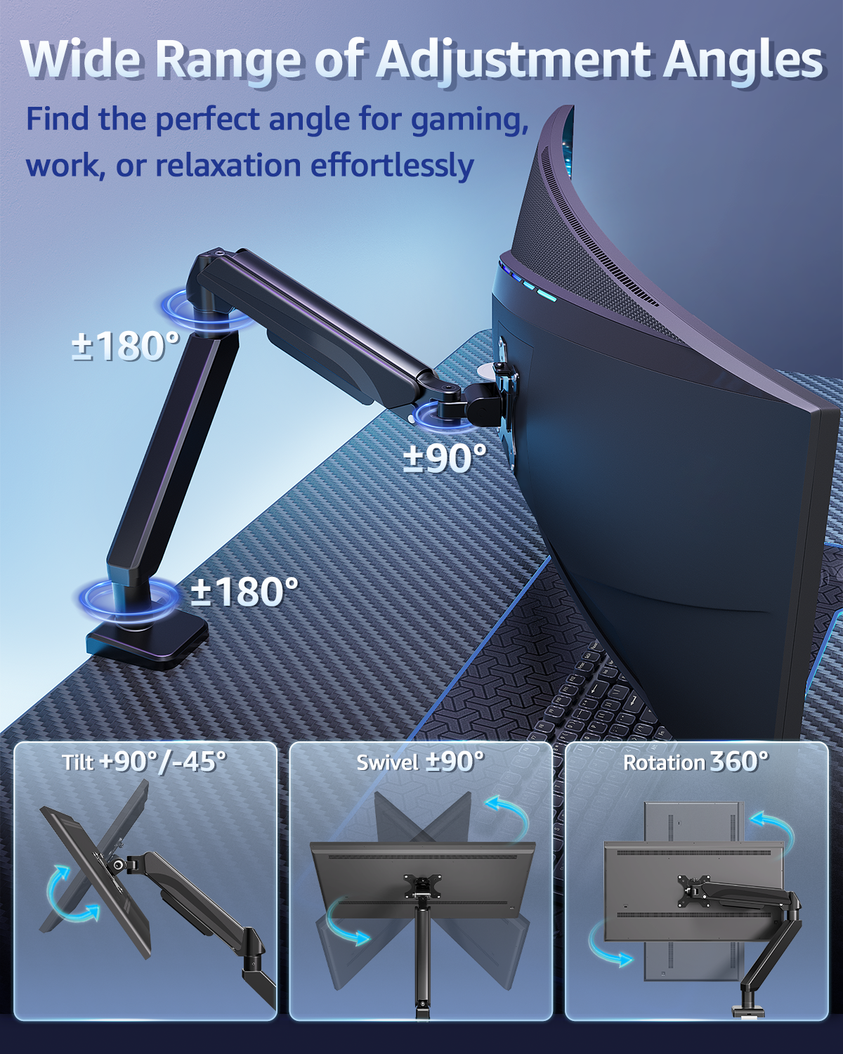 Freelift 13-32Inch Dual Monitor Arm Double Screen Holder LCD Monitor Mount MUA3215