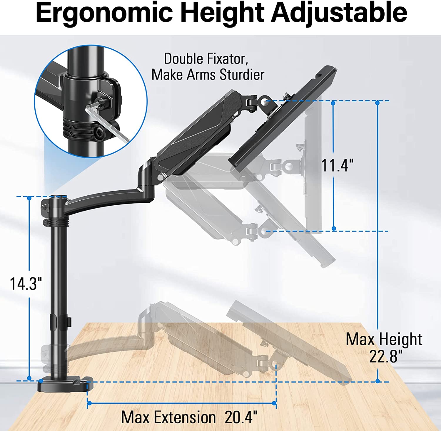Single Monitor Desk Mount for 17''-32'' Monitors MUA6003