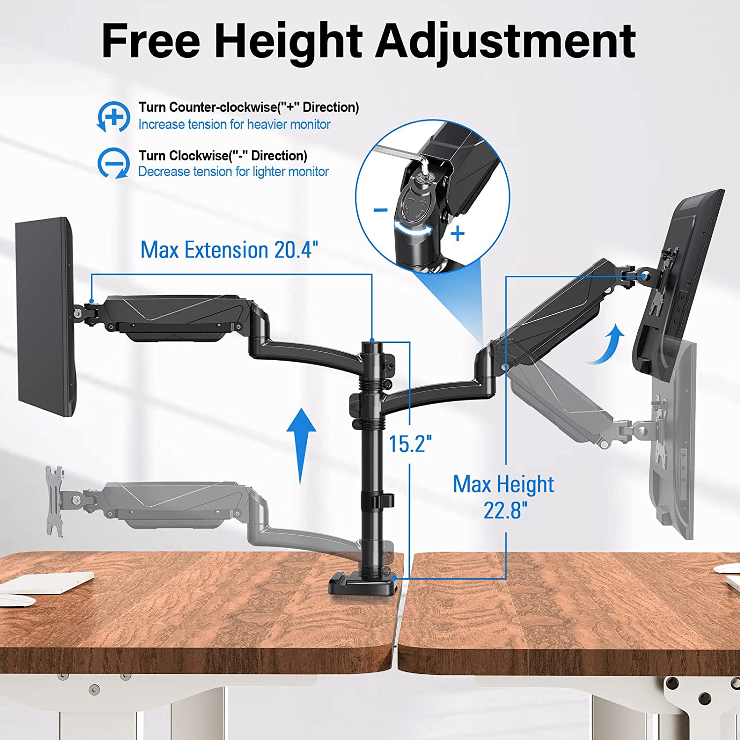 Dual Monitor Desk Mount for 17''-32'' Monitors MUA6004