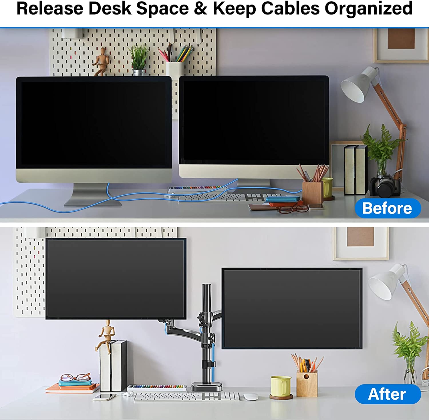 Dual Monitor Desk Mount for 17''-32'' Monitors MUA6004