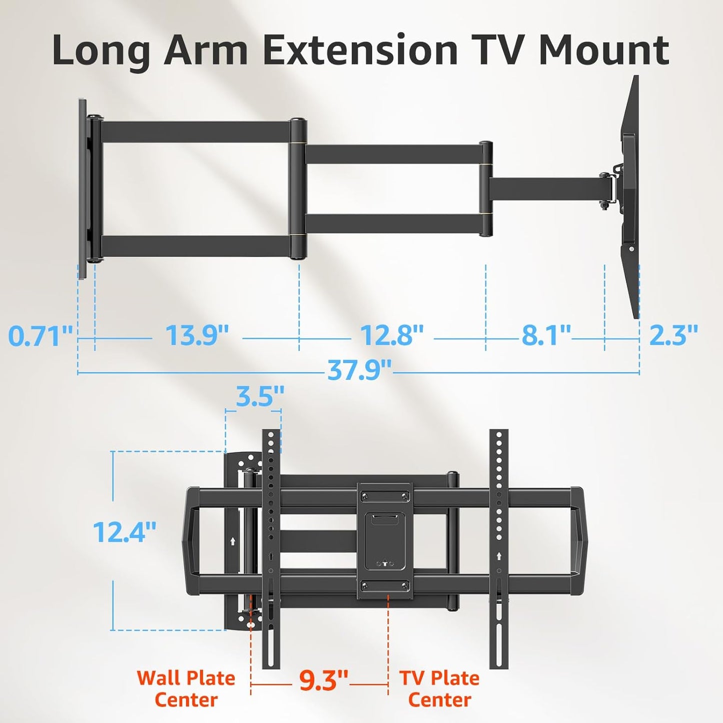Full Motion Corner TV Wall Mount For 32"-75" TVs MUT0047-L