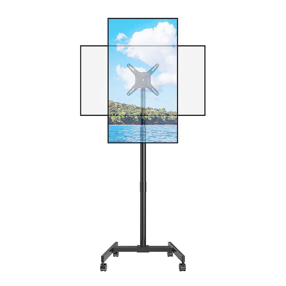 Height Adjustable Display Floor TV Stand Cart for 13''-42'' TVs MUT1119-S