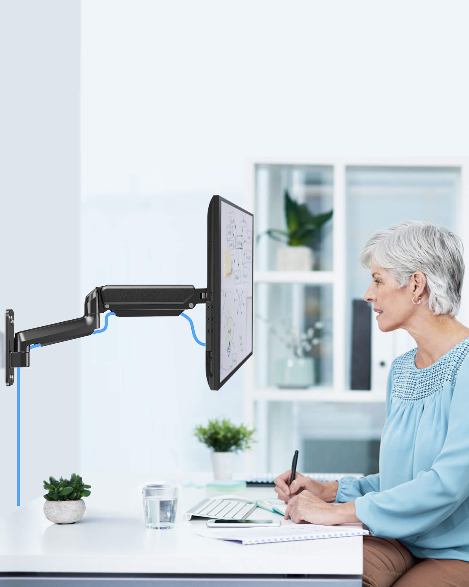 Single Monitor Wall Mount for Max 32'' Monitors MUA2003