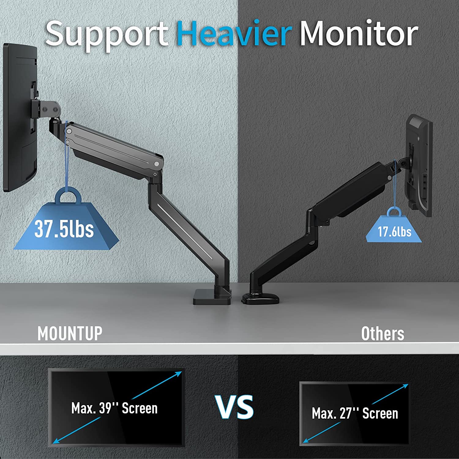 Single Monitor Desk Mount for 13'' to 42’’ Monitors MUA7003