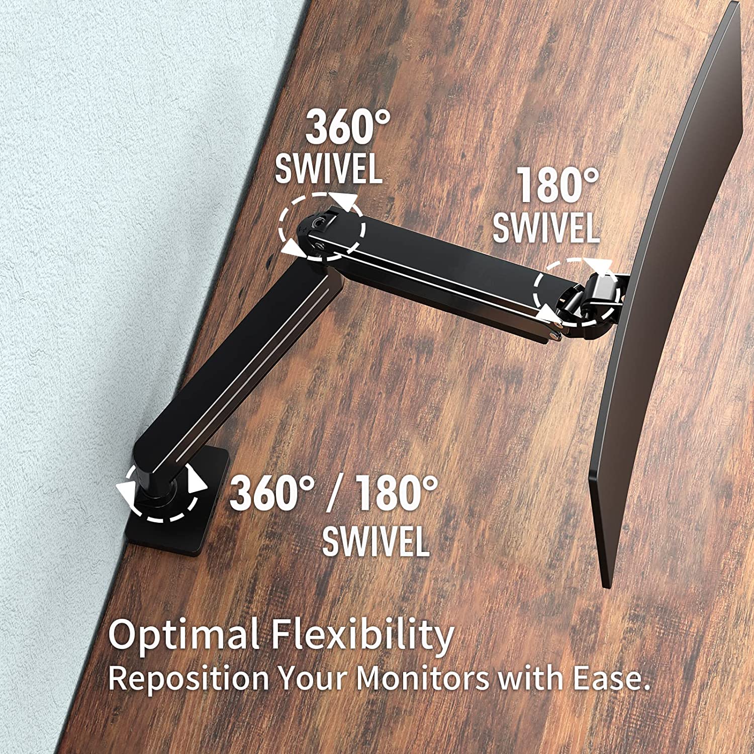 Single Monitor Desk Mount for 13'' to 42’’ Monitors MUA7003