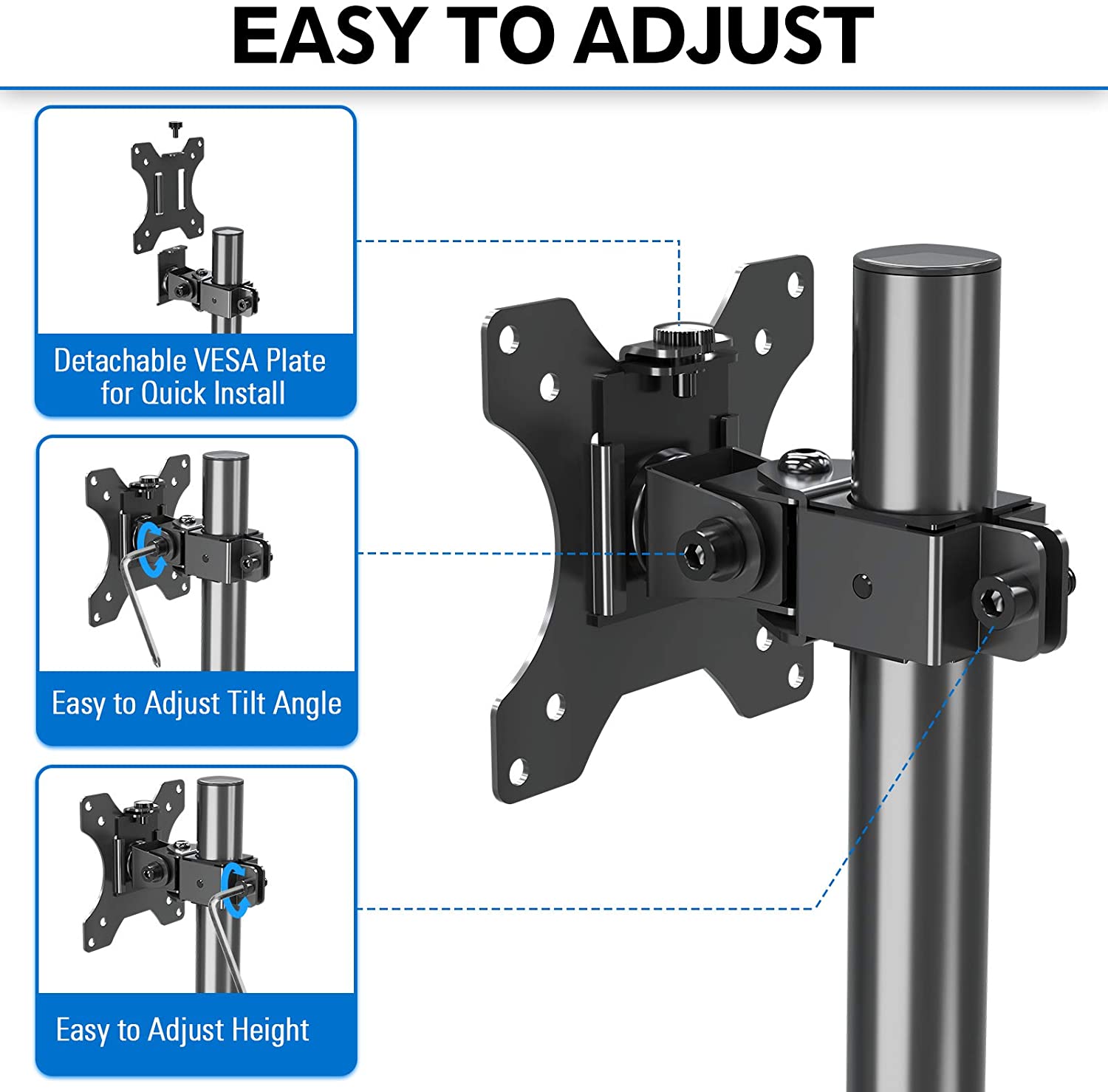 Single Monitor Desk Mount for 13''-32'' Monitors MUA4003