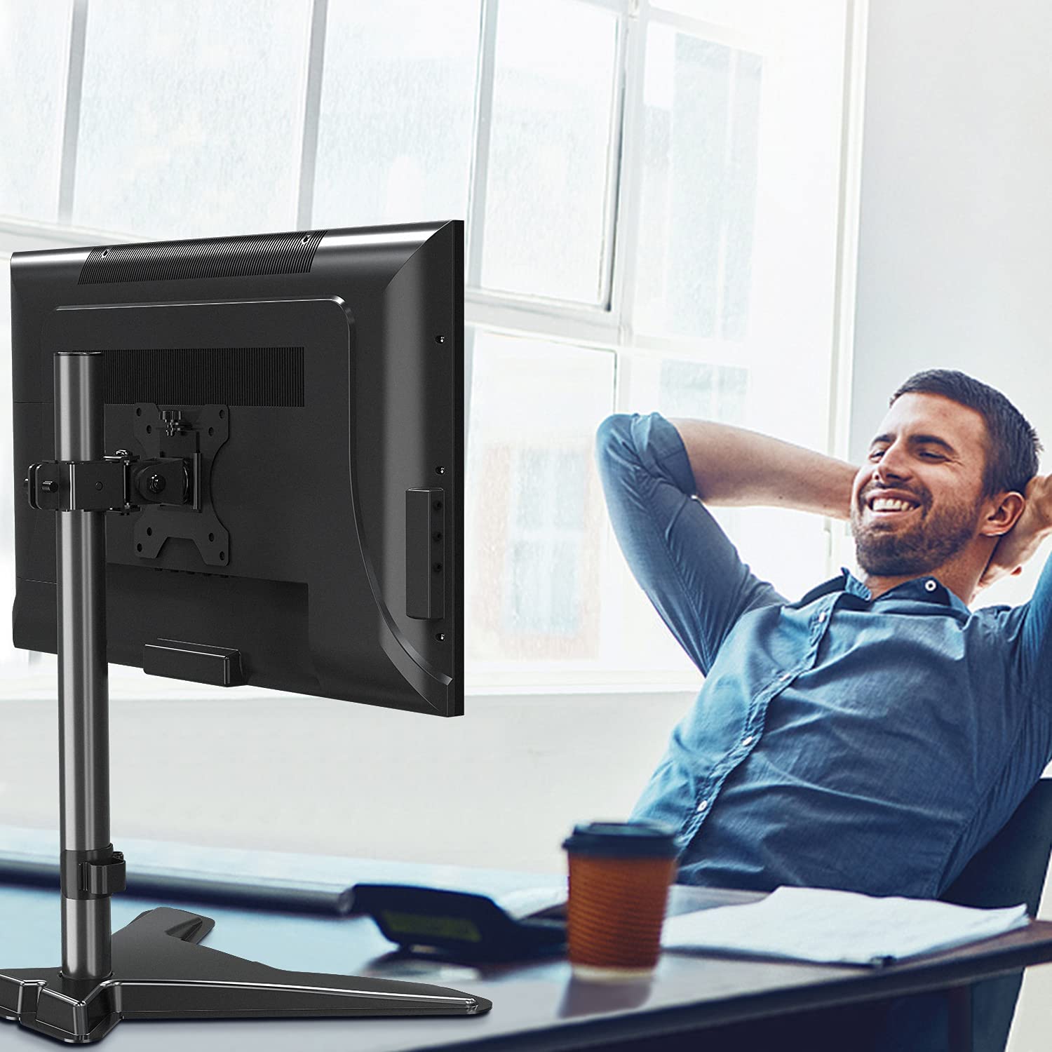 Single Monitor Desk Stand for Max 32'' Monitors MUA1001