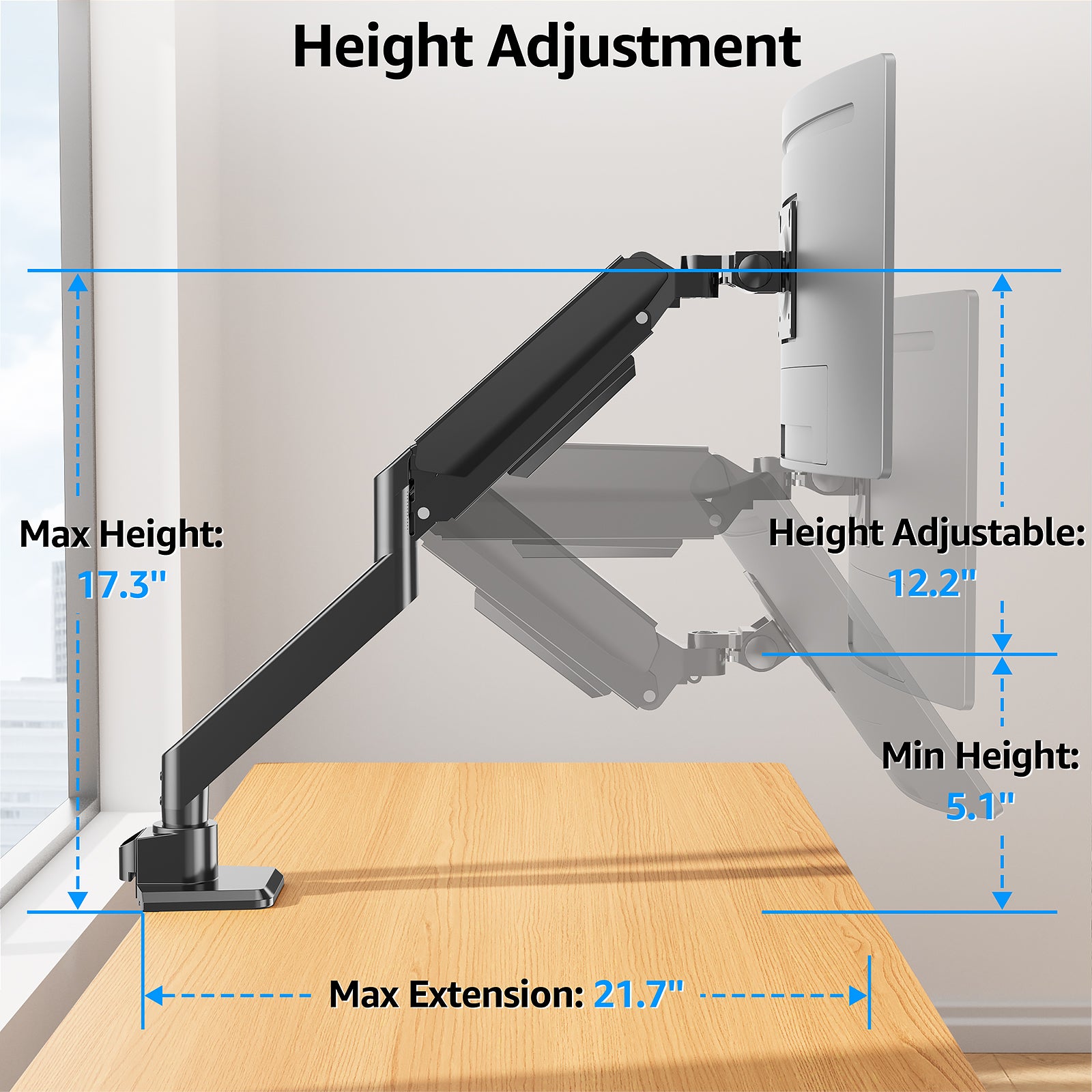 Monitor Arm Heavy Duty for 17''-49'' MUA3227