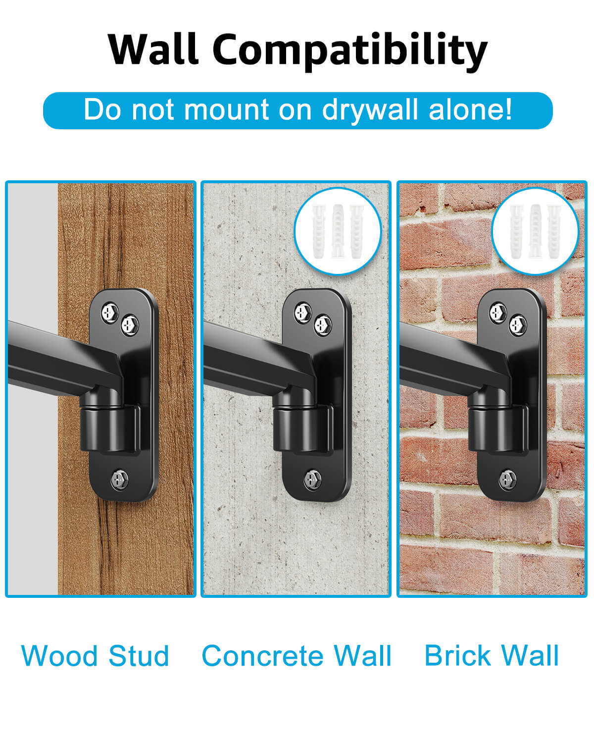 Single Monitor Wall Mount for Max 32'' Monitors MUA2003