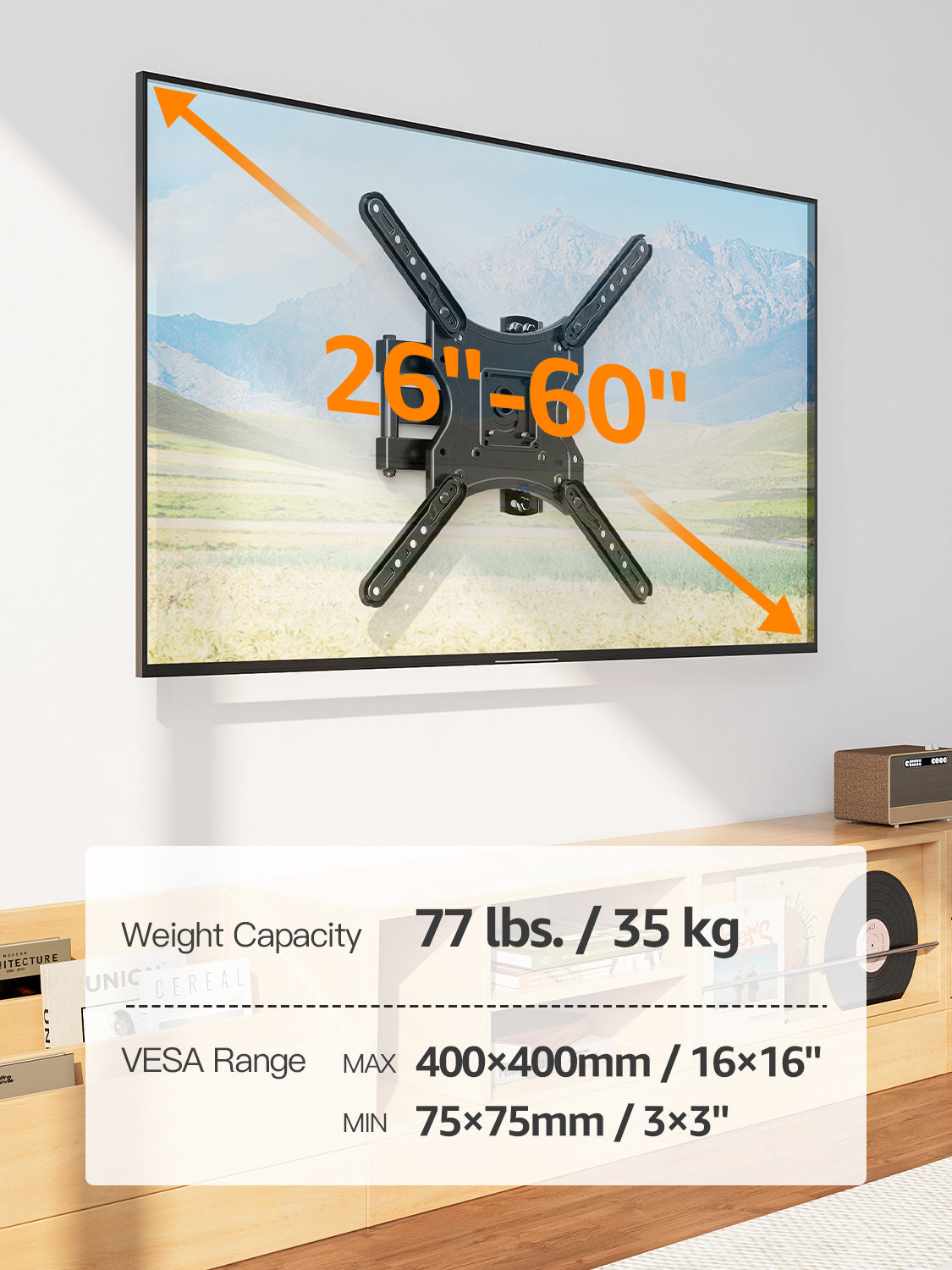 TV Wall Bracket Tv Swivel Mount Alloy Steel Wholesale Tv Mounts Holder 26-60inch MUT0074