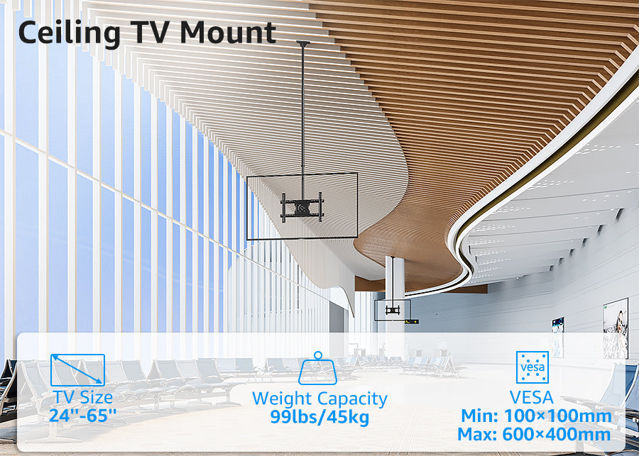 Ceiling TV Mount for 24''-65'' TVs MUT0026-25