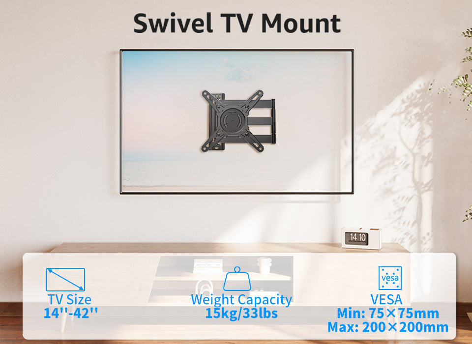 TV Rack Swivel Mount Wall 14"-42" S200