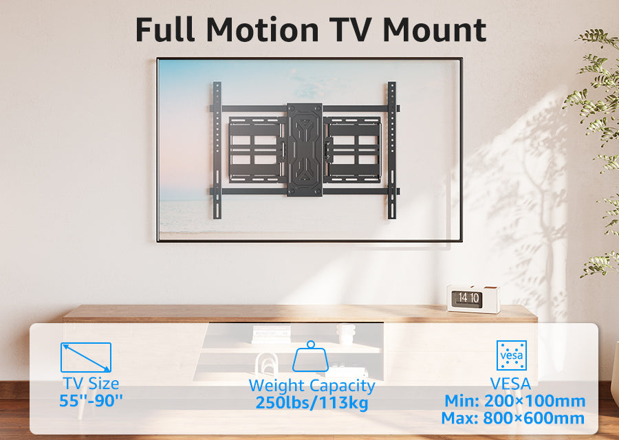 TV Mount Wall Mount Full Motion for 55-90 Inch MUT0096