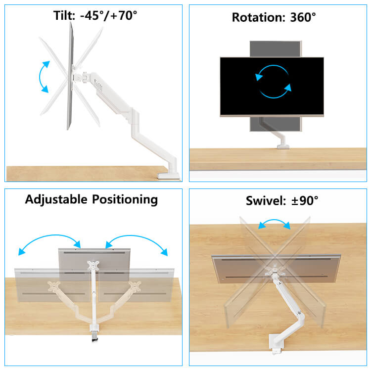 Freelift Single Monitor Desk Mount for 13''-34'' Monitors MUA8013W