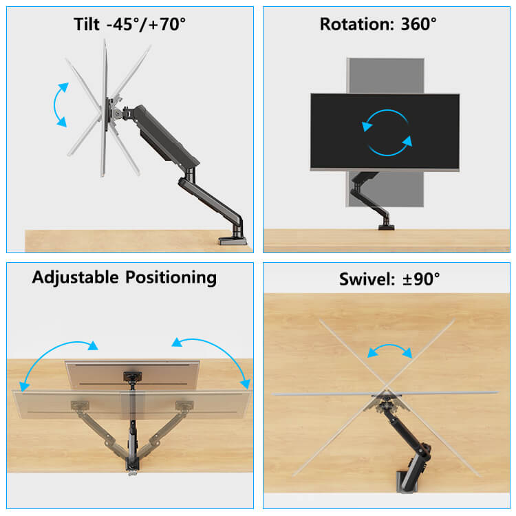 Freelift Pro Single Monitor Desk Mount for 13''-34'' Monitors MUA8011B