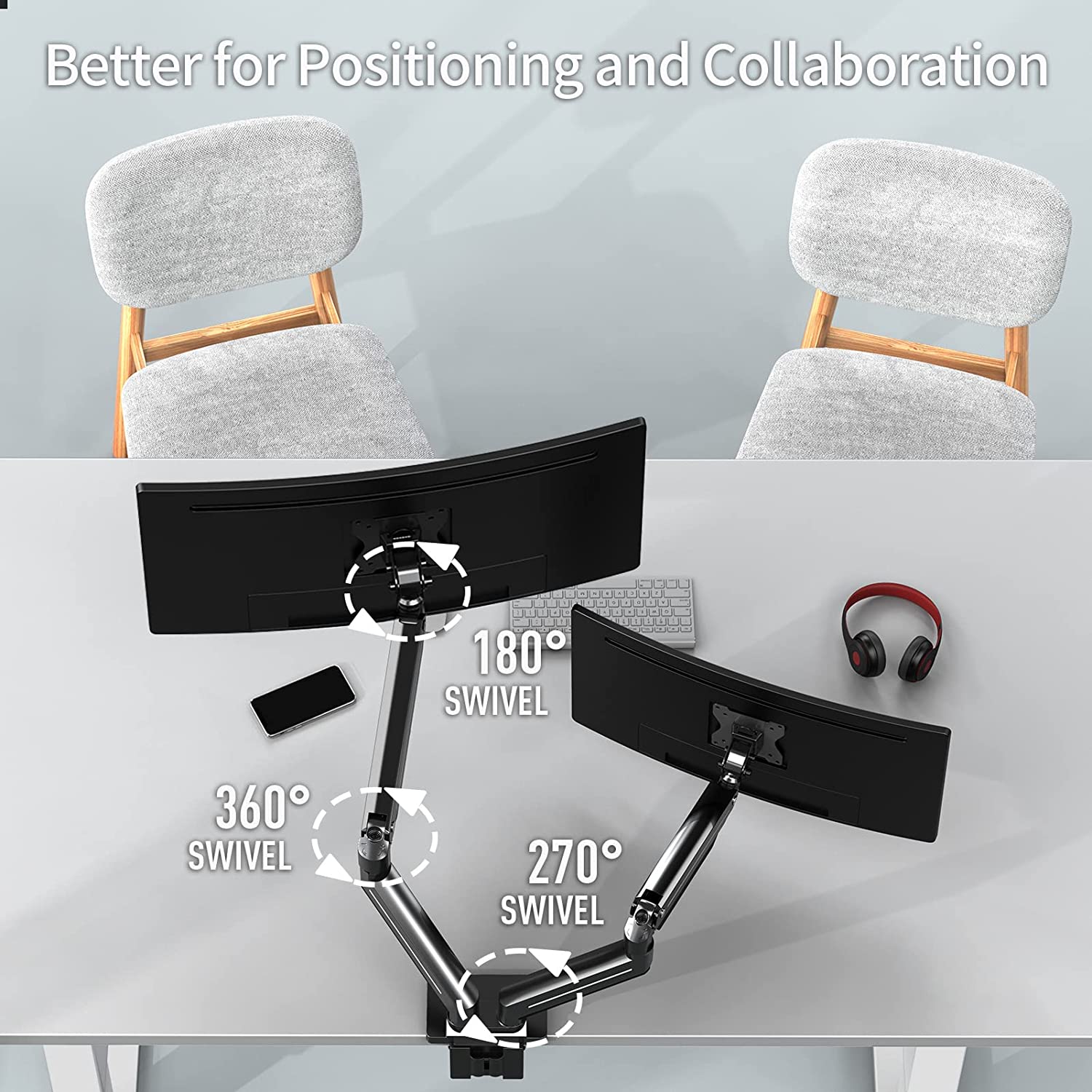 Dual Monitor Desk Mount for 13''-42'' Monitors MUA7004