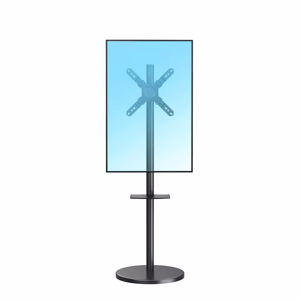 EconoMe Mobile Monitor Floor Stand White/Black Bracket LCD TV Mount&Cart For Live With Pallet