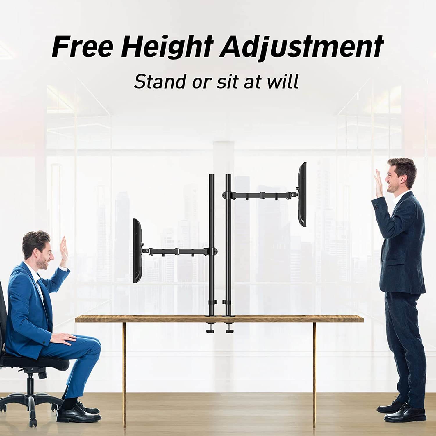 Single Monitor Tall Desk Mount for 13''-32'' Monitors MUA3003