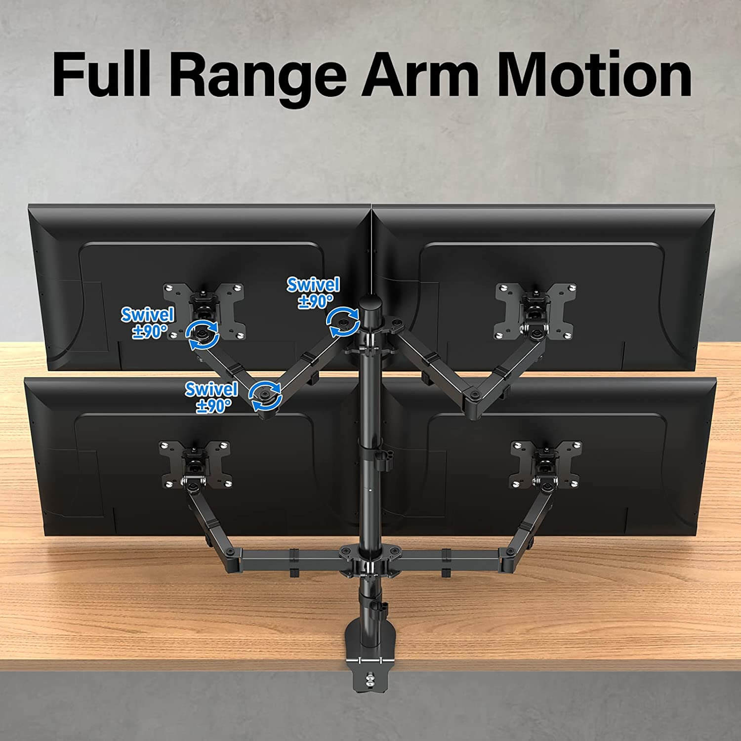Quad Monitor Desk Mount for 13''-32'' Monitors MUA3007