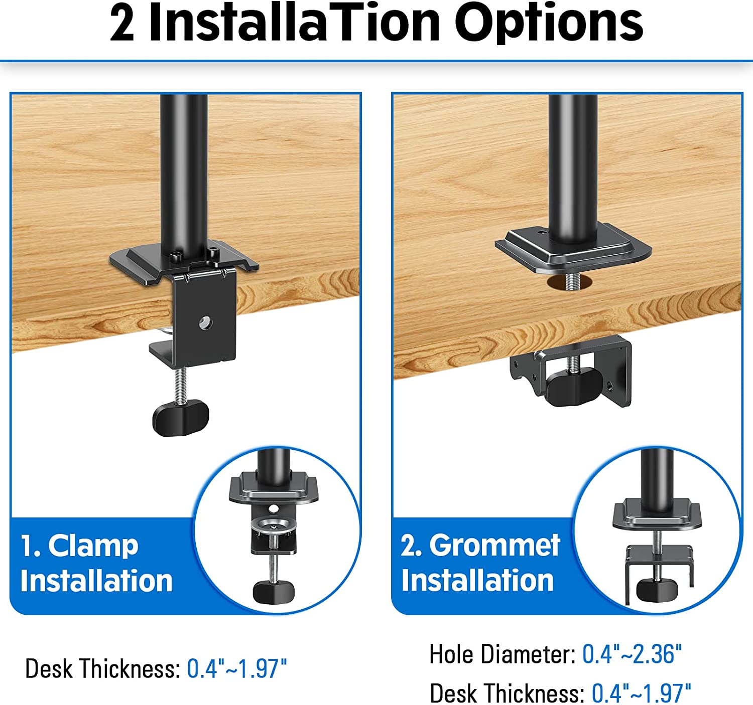 Single Monitor Desk Mount for 13''-32'' Monitors MUA4003