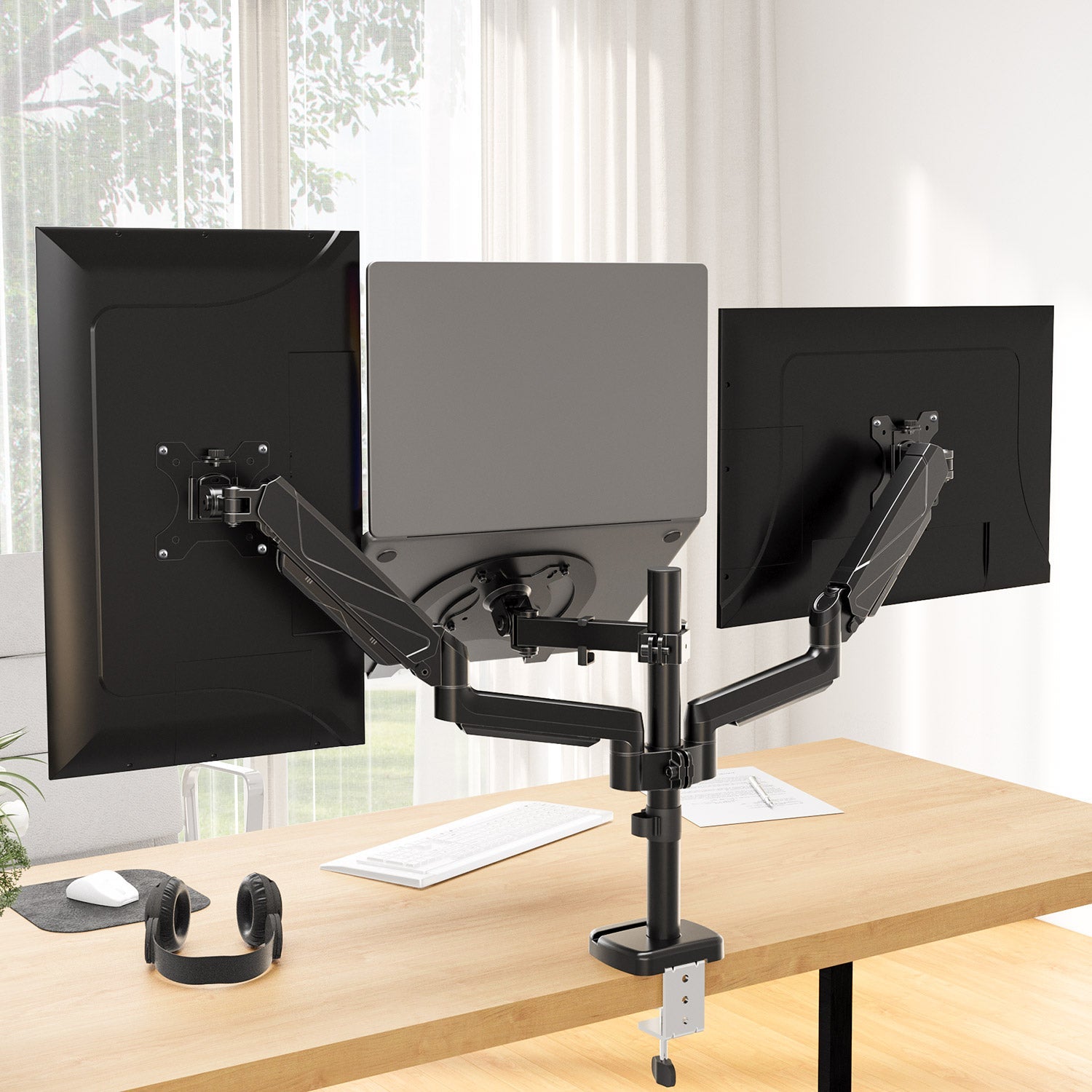 Dual Monitor and Laptop Stand for 13''-32'' Monitors and 10''-17'' Laptop MUA4005