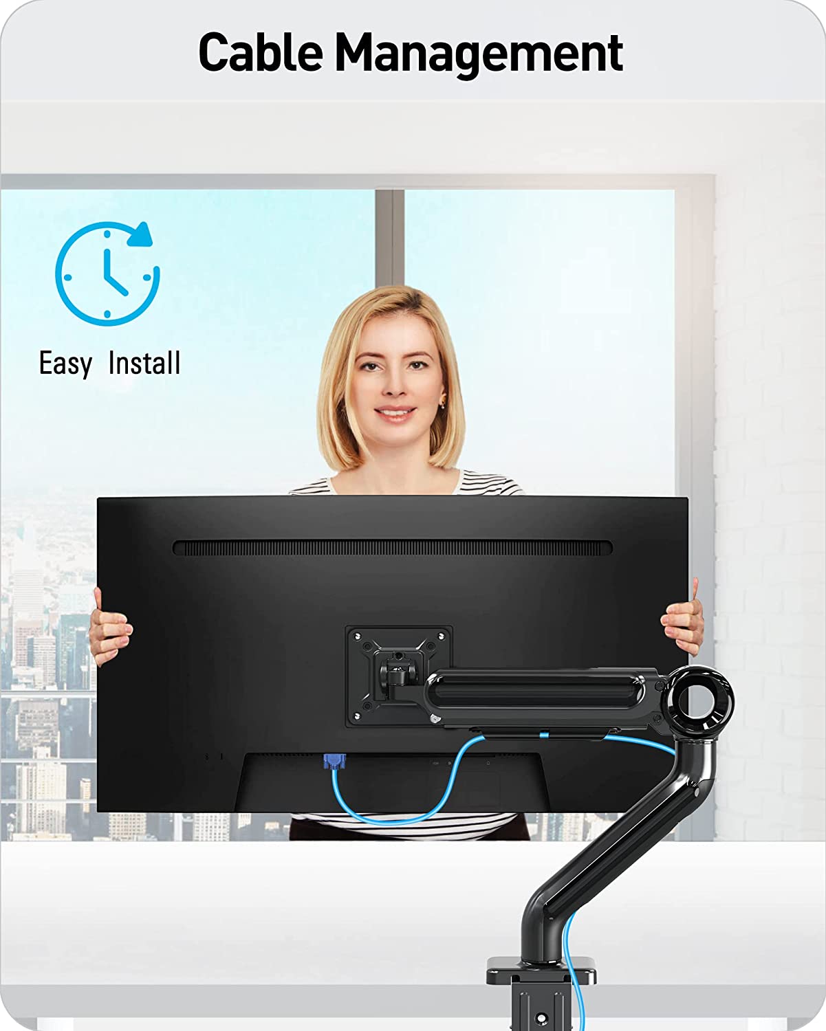 Ultrawide Single Monitor Desk Mount for 13''-35'' Monitors MUM-7001