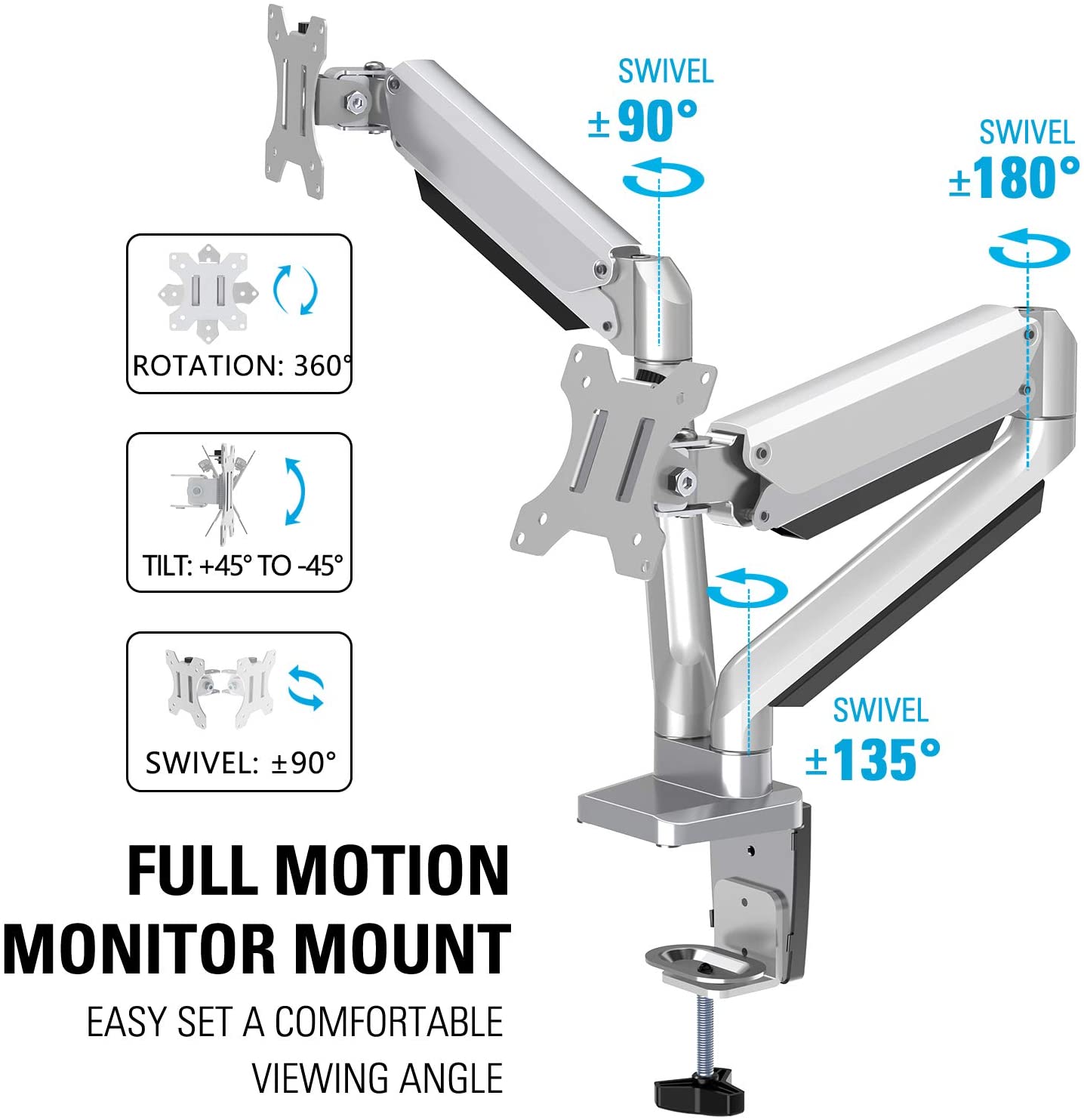 Dual Monitor Desk Mount for 17''-32'' Monitors MUA0024