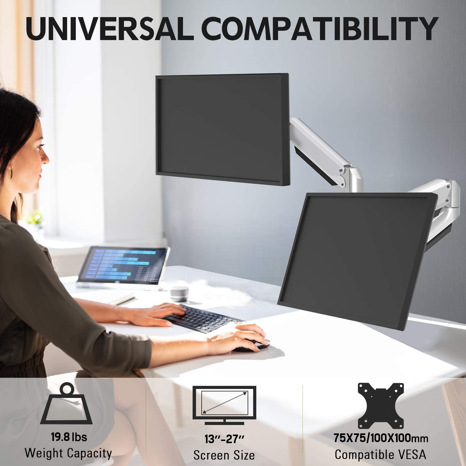 Dual Monitor Desk Mount for 17''-32'' Monitors MUA0024