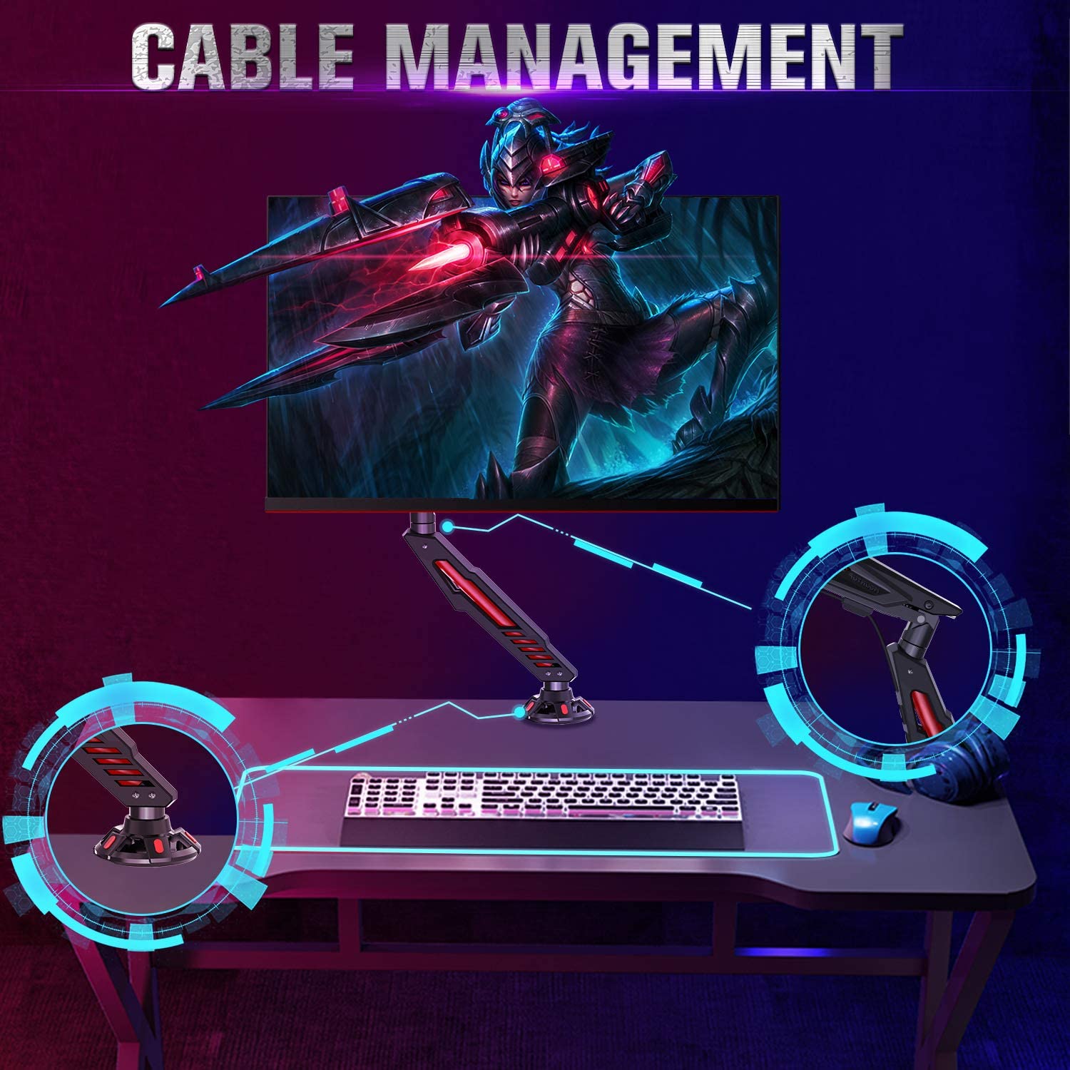 Single Monitor Desk Mount for 17''-32'' Monitors MUA0027